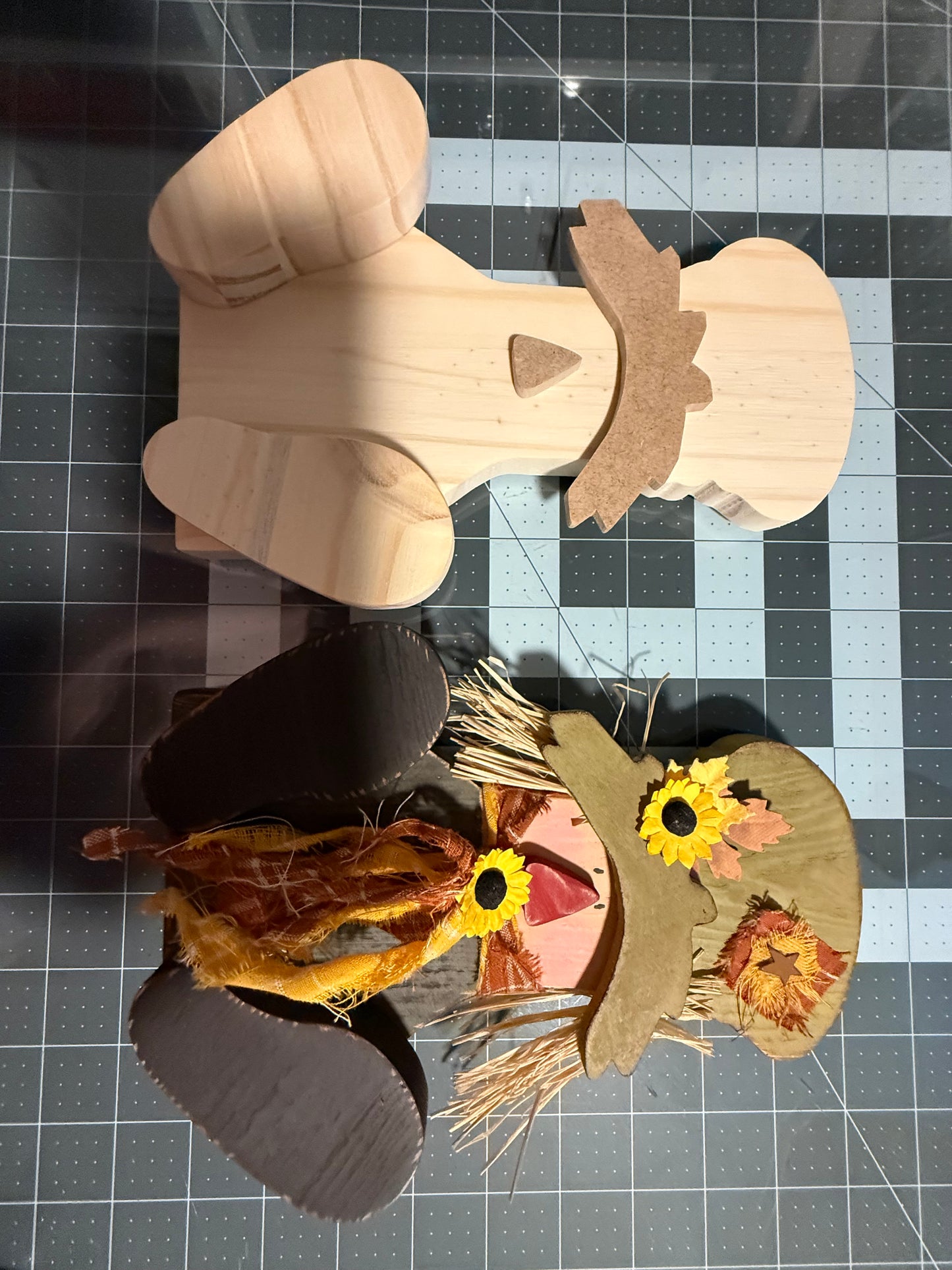 Unfinished wood Scarecrow