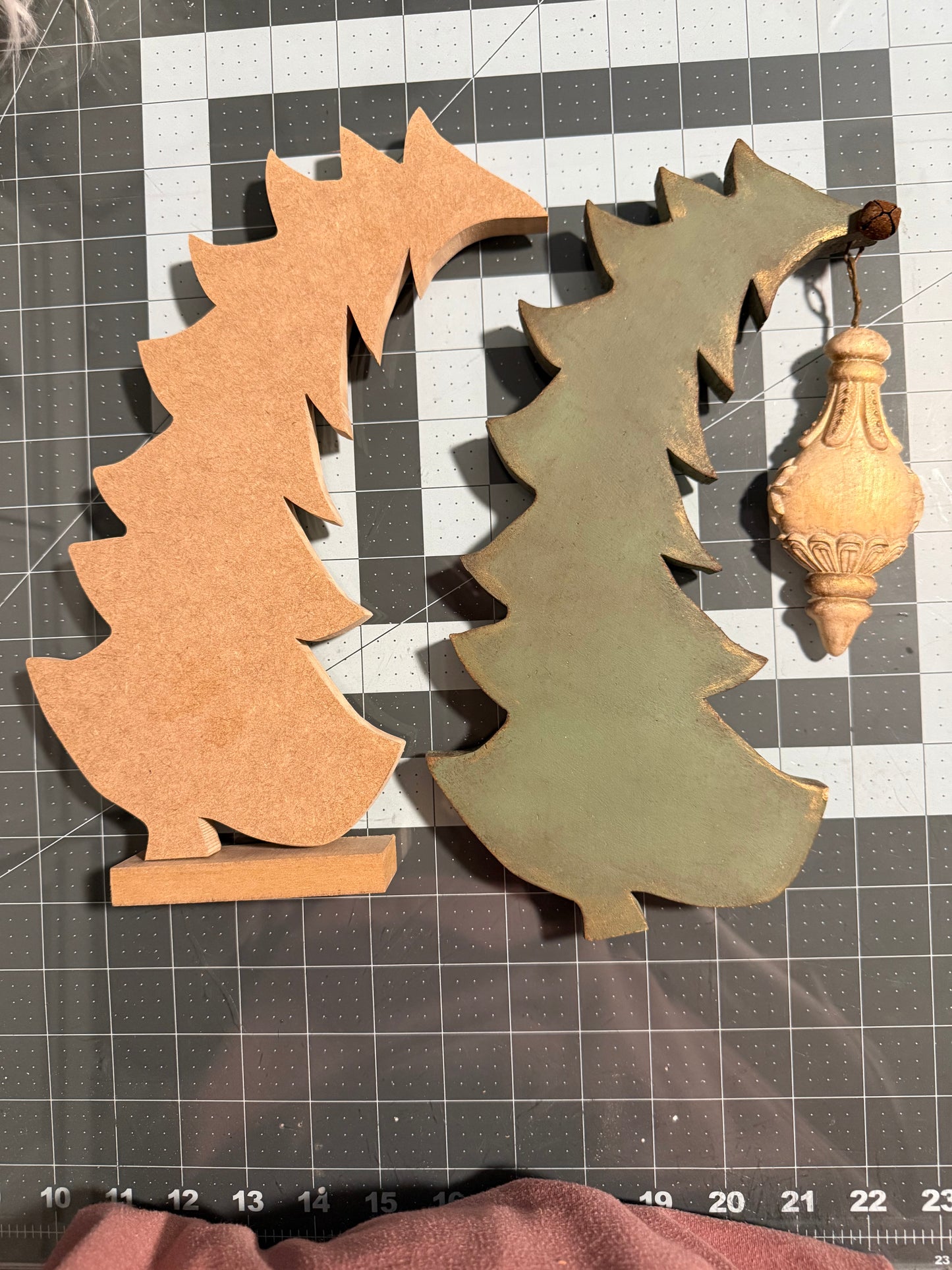 Unfinished crooked wood Christmas Tree