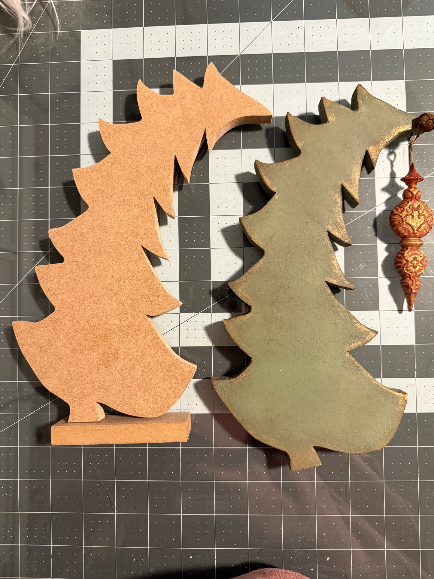 Unfinished crooked wood Christmas Tree