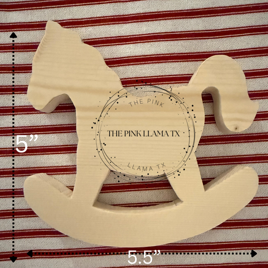 Unfinished wood Rockin’ Horse ornament