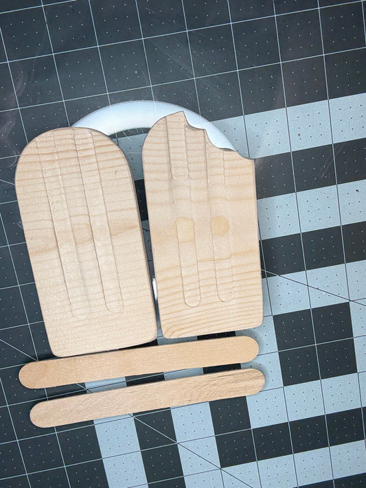 Wood  Popsicle duo  kit