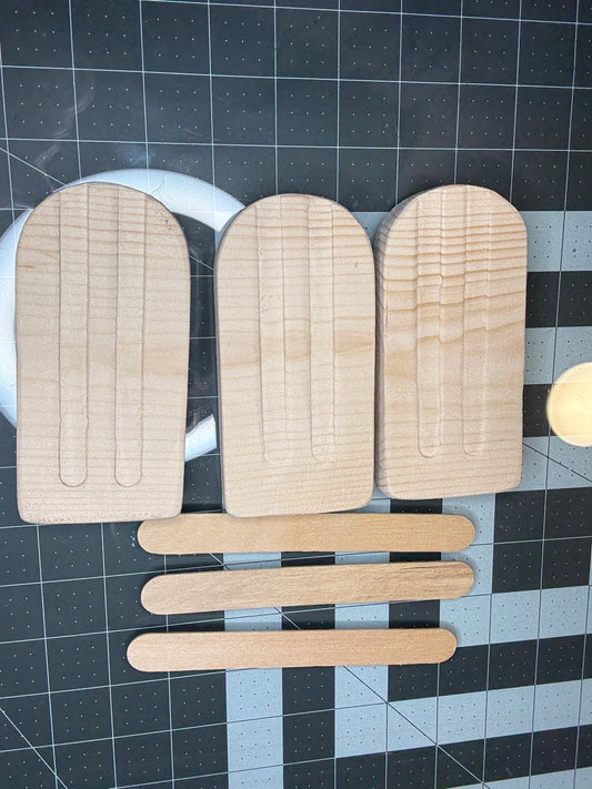 Wood popsicle Trio kit