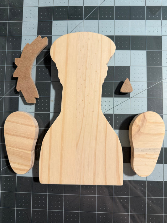 Unfinished wood Scarecrow