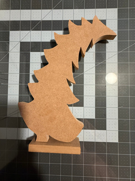Unfinished wood Crooked Christmas Tree