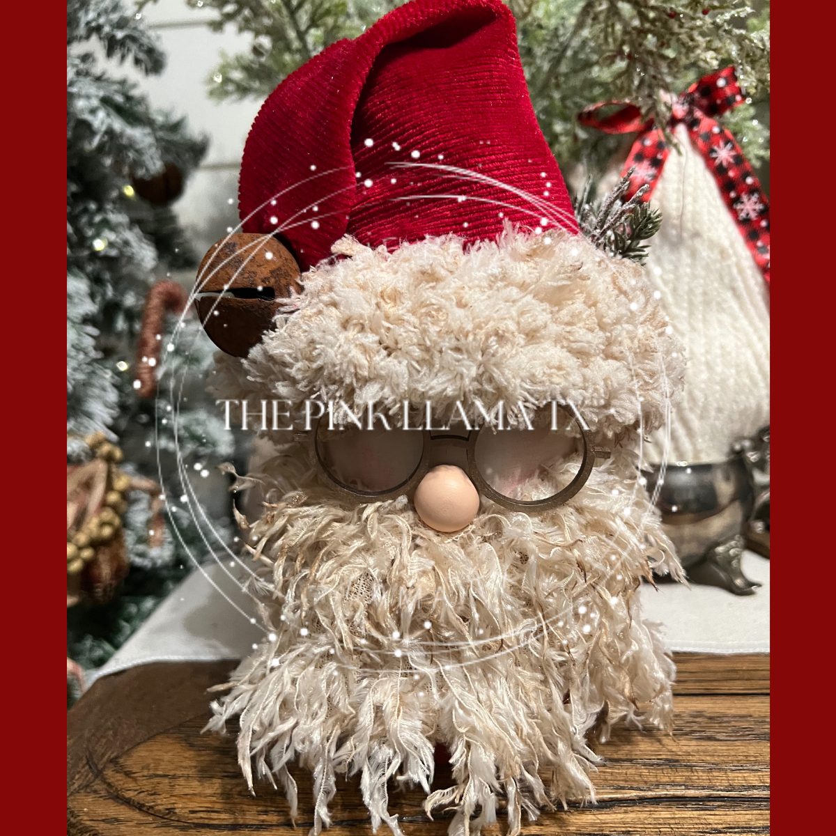 Finished post cap Santa with glasses